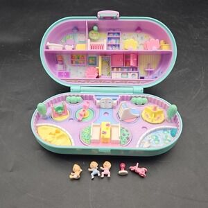 Polly Pocket 1992 Vintage Babysitting Stamper Bluebird Toys With Babies